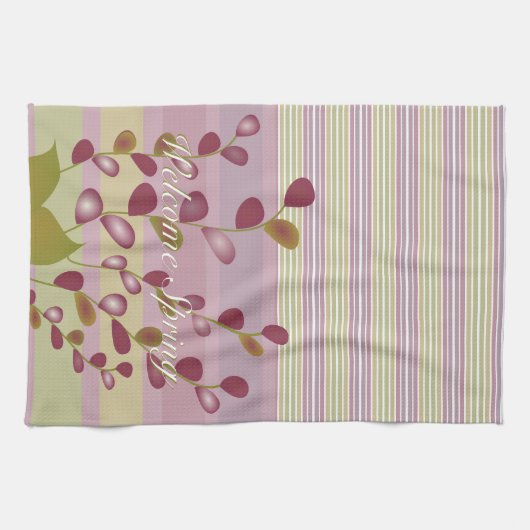 Modernes digitales Blumenmuster Geschirrtuch (Horizontal)