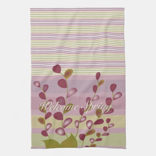 Modernes digitales Blumenmuster Geschirrtuch (Vertikal)