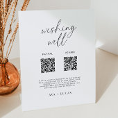 Modernes digitales Wunschzeichen mit QR-Codes Sockelschild