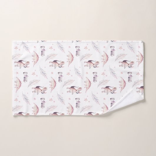 Modernes Dino Dinosaur Muster Badhandtuch Set (Handtuch)