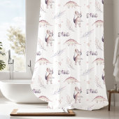 Modernes Dino Dinosaur Muster Duschvorhang
