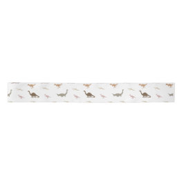 Modernes Dinosaurier Satin Ribbon Satinband