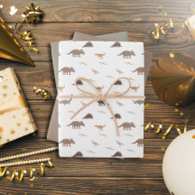 Modernes Dinosaurier Wrapping Paper Set