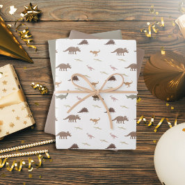 Modernes Dinosaurier Wrapping Paper Set Geschenkpapier Set