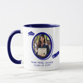 Modernes Diplom für 2-Foto & Abschlüsse & Cap auf  Tasse