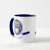 Modernes Diplom für 2-Foto & Abschlüsse & Cap auf Tasse (Vorderseite Links)