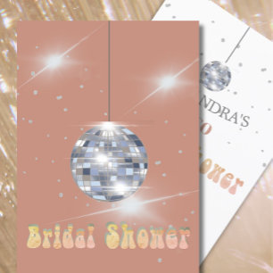 Modernes Disco Ball Modernes Brautparty Einladung