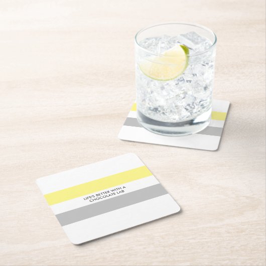 Modernes Dog Lover Labrador Fun Zitat Rechteckiger Pappuntersetzer (Vor Ort)