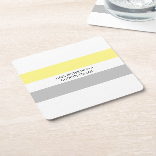 Modernes Dog Lover Labrador Fun Zitat Rechteckiger Pappuntersetzer (angewinkelt)