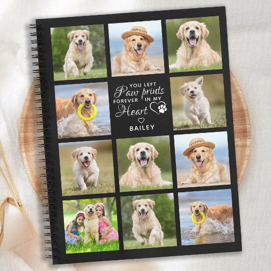 Modernes Dog Memorial Scrapbook Pet Loss Keepake Notizblock