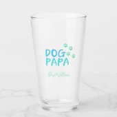 Modernes Dog Papa Glass Glas (Vorderseite)