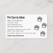 Modernes Dog Walker Pet Sitter Pawsome Visitenkarte (Rückseite)
