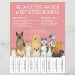 Modernes Dog Walker Pet Sitter Rosa Einfache Strei Flyer<br><div class="desc">Attraktieren Sie Kunden mit unserem modernen Hund Walker Pet Sitter Pink Simple Strip Flyer. Dieser Flyer ist ideal,  um Ihre Dienstleistungen mit Stil und Professionalität zu präsentieren.</div>