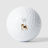 Modernes Dog Wasserfarbe Personalisiert Golfball (Vorderseite)