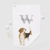 Modernes Dog Wasserfarbe Personalisiert Golfhandtuch (Insitu)
