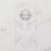 Modernes Dolphin-Hochzeitsmenü Menükarte (Rückseite)