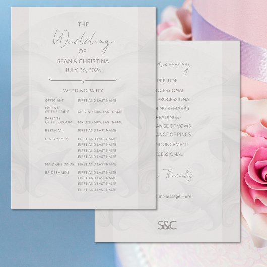 Modernes Dolphin-Hochzeitsprogramm Programm
