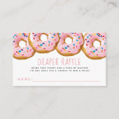 Modernes Donut Baby Dusche Sprinkle Raffle Ticket Begleitkarte (Vorderseite)