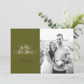 Modernes Doppel frohe Weihnachten in Evergreen Inv (Stehend Vorderseite)