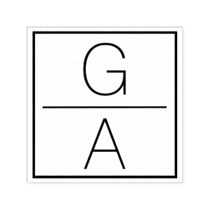 Modernes Doppel-Monogramm-Hochzeitlogo Permastempel