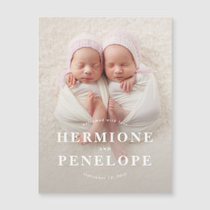 modernes Doppelgeometrisches des Fotos + Magnetkarte