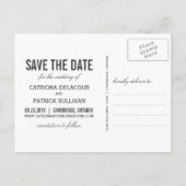 Modernes Doppelrahmen Foto Save the Date Postkarte (Rückseite)