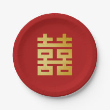 Modernes doppeltes Glück Hochzeit Gold