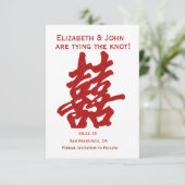 Modernes doppeltes Glück Save the Date (Stehend Vorderseite)