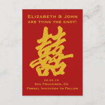 Modernes doppeltes Glück Save the Date