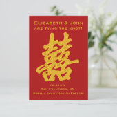 Modernes doppeltes Glück Save the Date (Stehend Vorderseite)