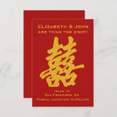 Modernes doppeltes Glück Save the Date (Vorne/Hinten)