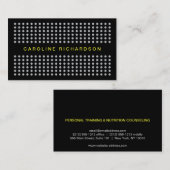 MODERNES DOT-DESIGN IN GRAU/SCHWARZ-Visitenkarte Visitenkarte (Vorne/Hinten)