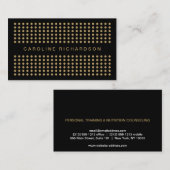 MODERNES DOT-DESIGN IN SCHWARZ/GOLD-Visitenkarte Visitenkarte (Vorne/Hinten)