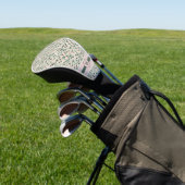 Modernes Dot-Muster Mit Monogramm Golf Headcover (In SItu)