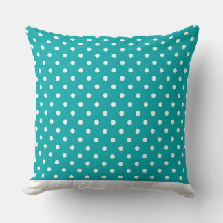 Modernes Dotkissen Aquamarin mit White Dos CH9 Kissen