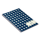 Modernes Dots-Personalisiert-Notebook - Marine Notizblock (Rechte Seite)