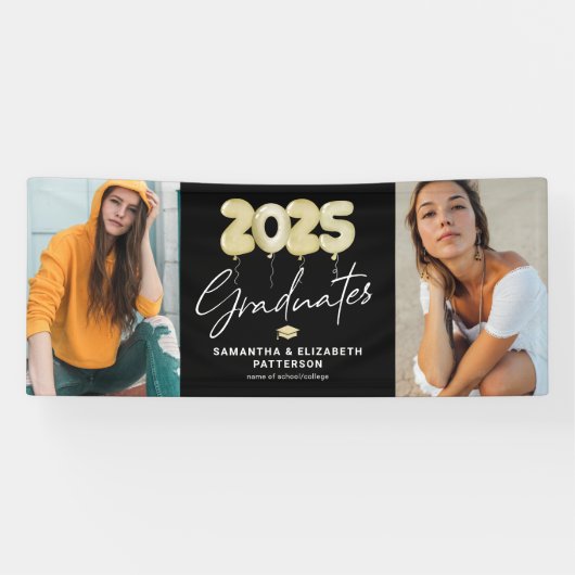 Modernes Double Abschluss 2025 Foto Banner (Horizontal)