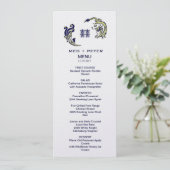 Modernes Drache-Phoenix chinesisches Menükarte (Stehend Vorderseite)