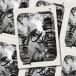 Modernes dramatisches Foto Save the Date Einladung