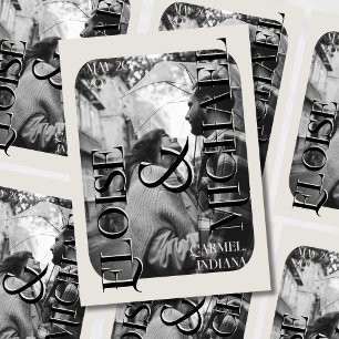 Modernes dramatisches Foto Save the Date Einladung