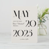 Modernes dramatisches Foto Save the Date Einladung (Stehend Vorderseite)