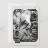 Modernes dramatisches Foto Save the Date Einladung (Rückseite)