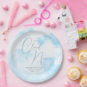 Modernes Dreamy Pastel Blue Cloud Nine Brautparty Pappteller (Party)