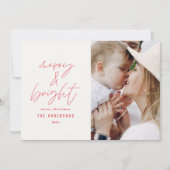 Modernes Drehbuch 1 Foto fröhlich & hell Weihnacht (Vorderseite)