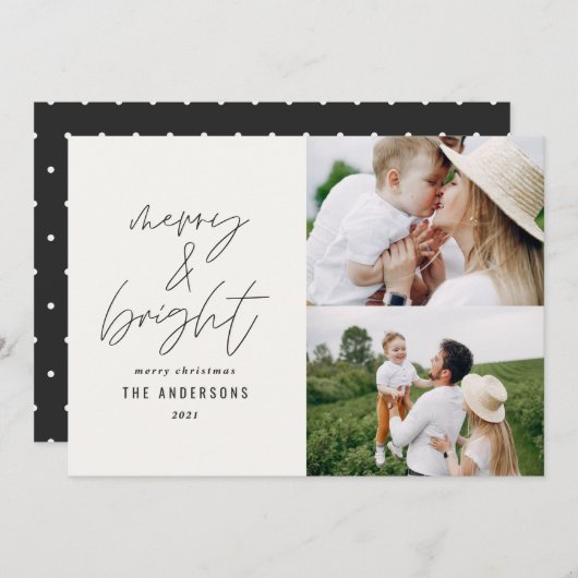 Modernes Drehbuch 1 Foto Schwarz-weiß Weihnachten (Vorne/Hinten)