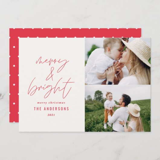 Modernes Drehbuch 1 Foto Weihnachten minimal (Vorne/Hinten)