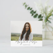 Modernes Drehbuch 2023 3 Foto Grad Foto Card Budge (Stehend Vorderseite)