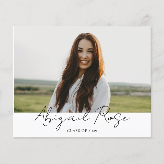 Modernes Drehbuch 2023 3 Foto Grad Foto Card Budge (Vorderseite)