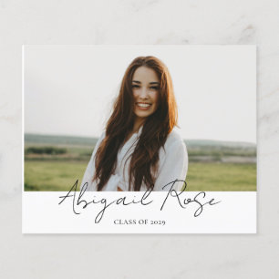 Modernes Drehbuch 2023 3 Foto Grad Foto Card Budge Flyer