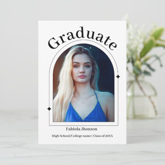 Modernes Drehbuch 2023 Girl-Abschluss Ankündigung (Stehend Vorderseite)